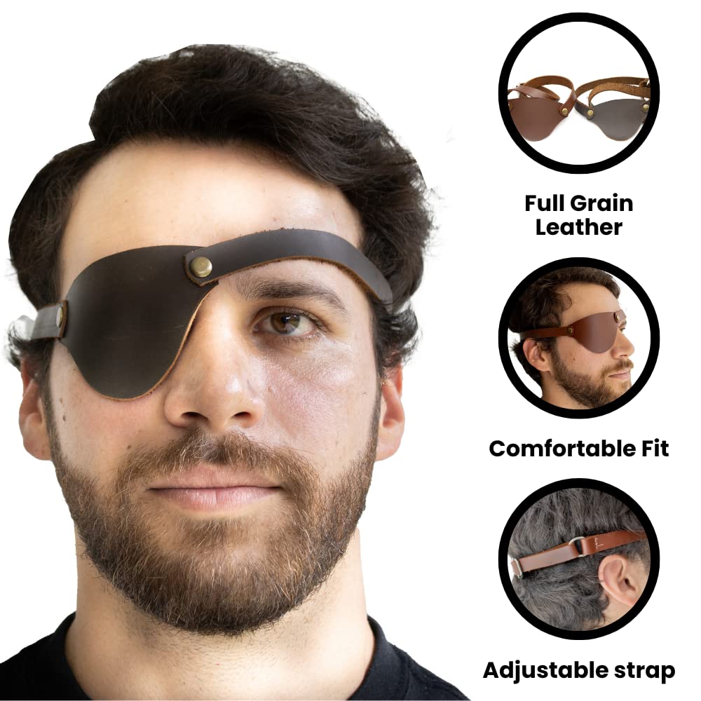 High-quality leather texture of eye patch