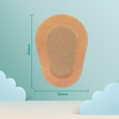 Close-up of size label: 5.8cm x 8.2cm (2.28in x 3.22in)