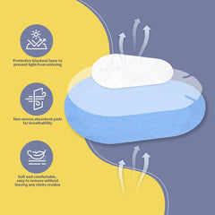 Blue adhesive eye patch for lazy eye