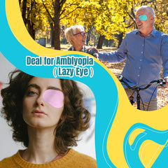 Yellow adhesive eye patch for adults