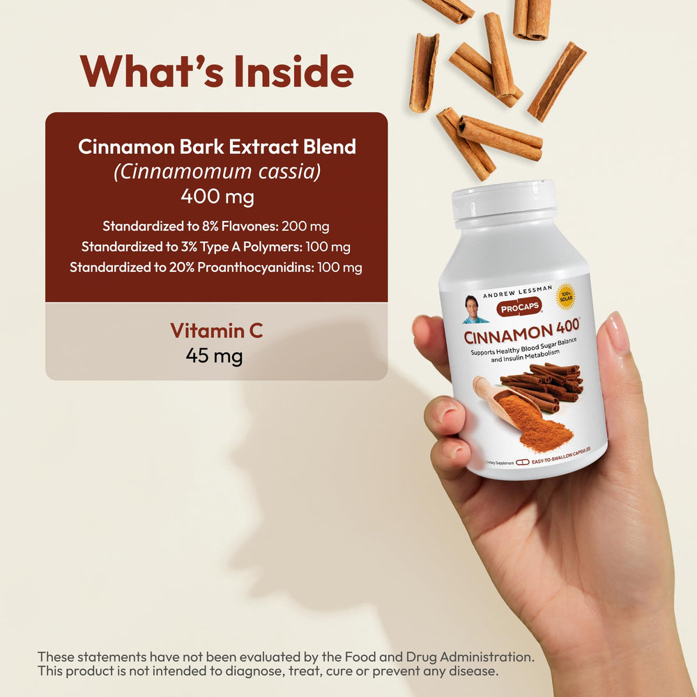 Cinnamon Bark extract capsules in clear view