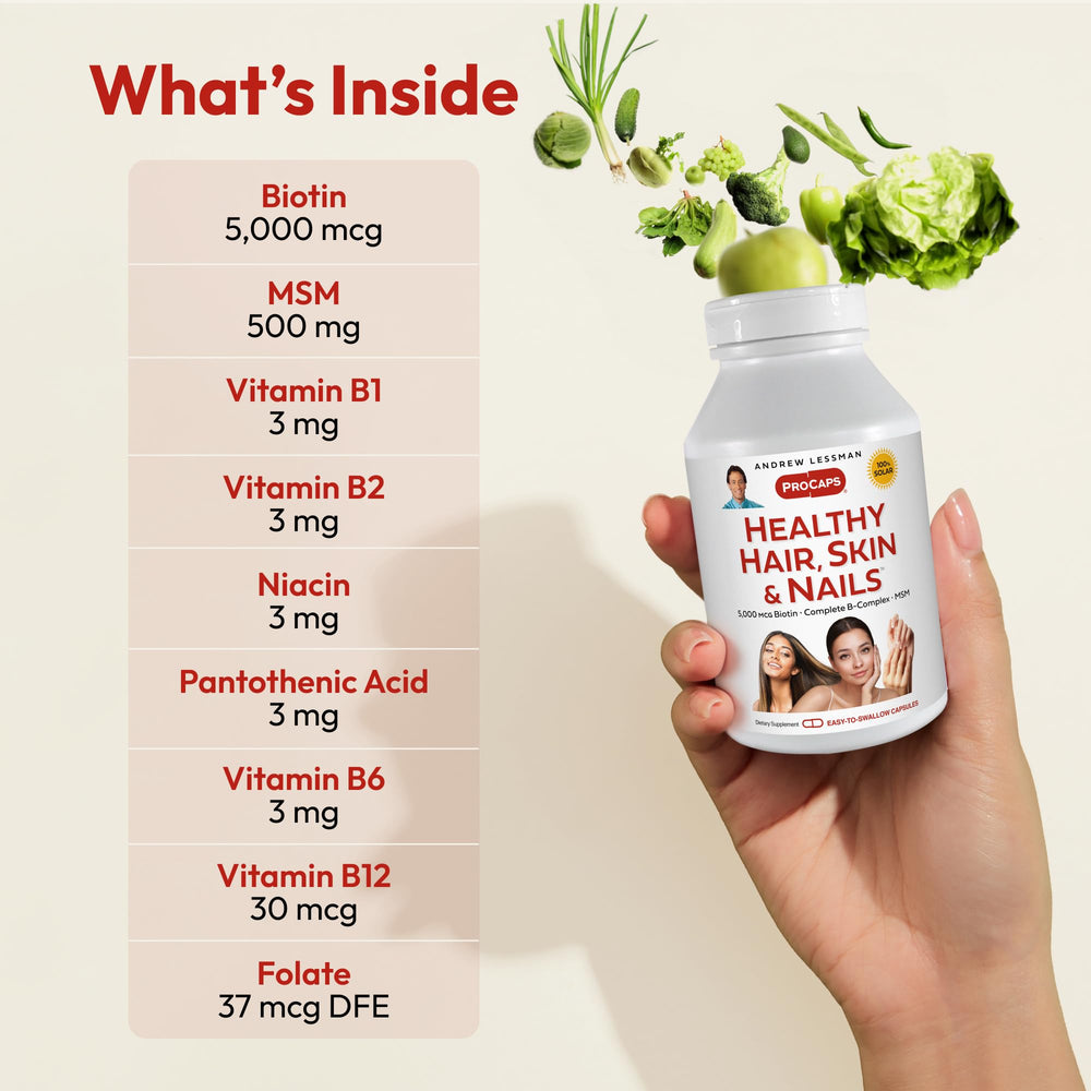 MSM, vitamins C & D and silicon ingredients shown for the formula