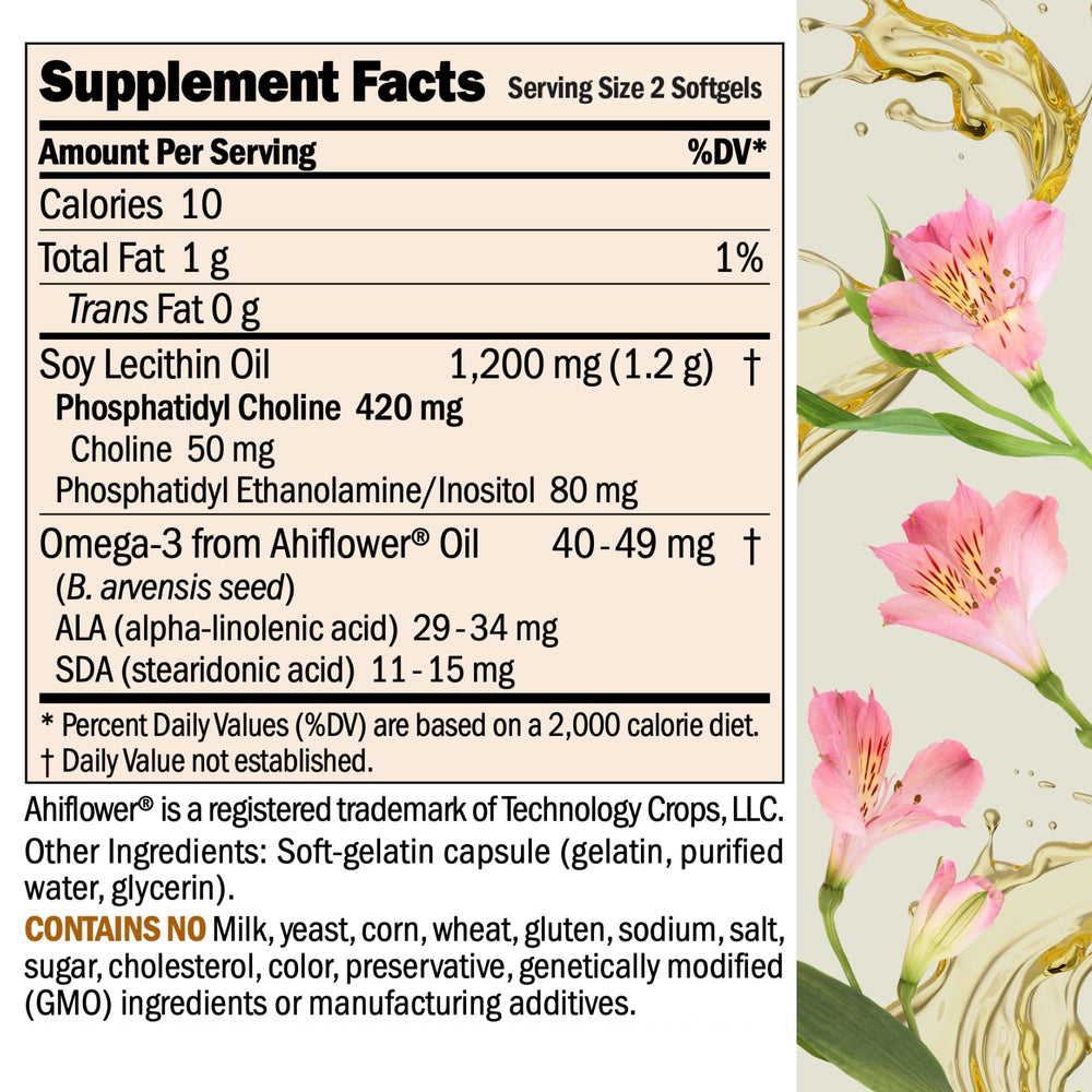 Product label detailing ingredients and additive-free formula