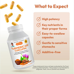 Small easy-to-swallow turmeric capsules