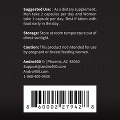 Andro400 T Booster capsules lined up for simple daily dosing