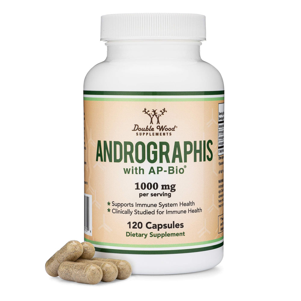 Andrographis Capsules Max Andrographides 1,000mg with AP-Bio 120-capsule bottle