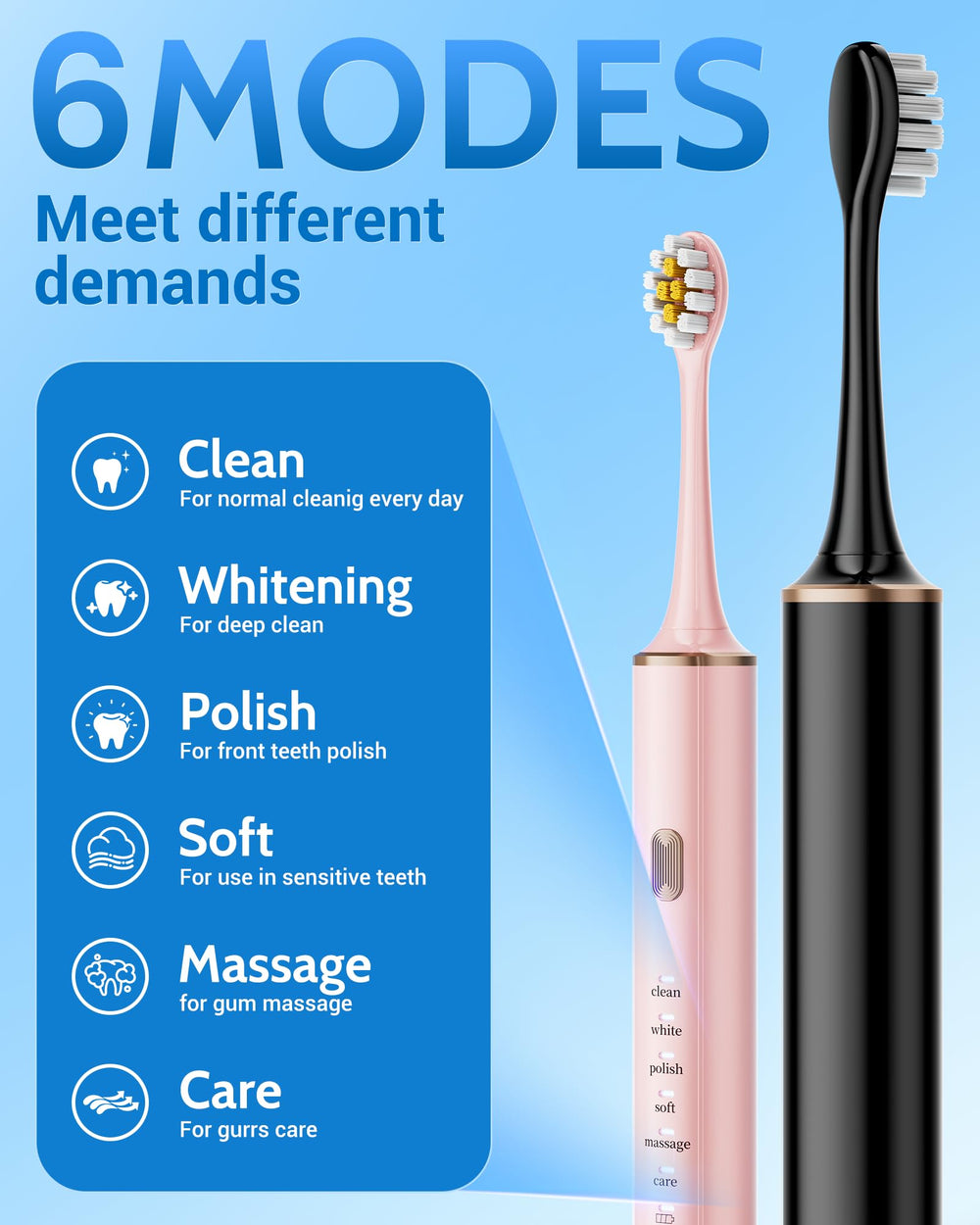 12 replacement brush heads for Aneebart toothbrush
