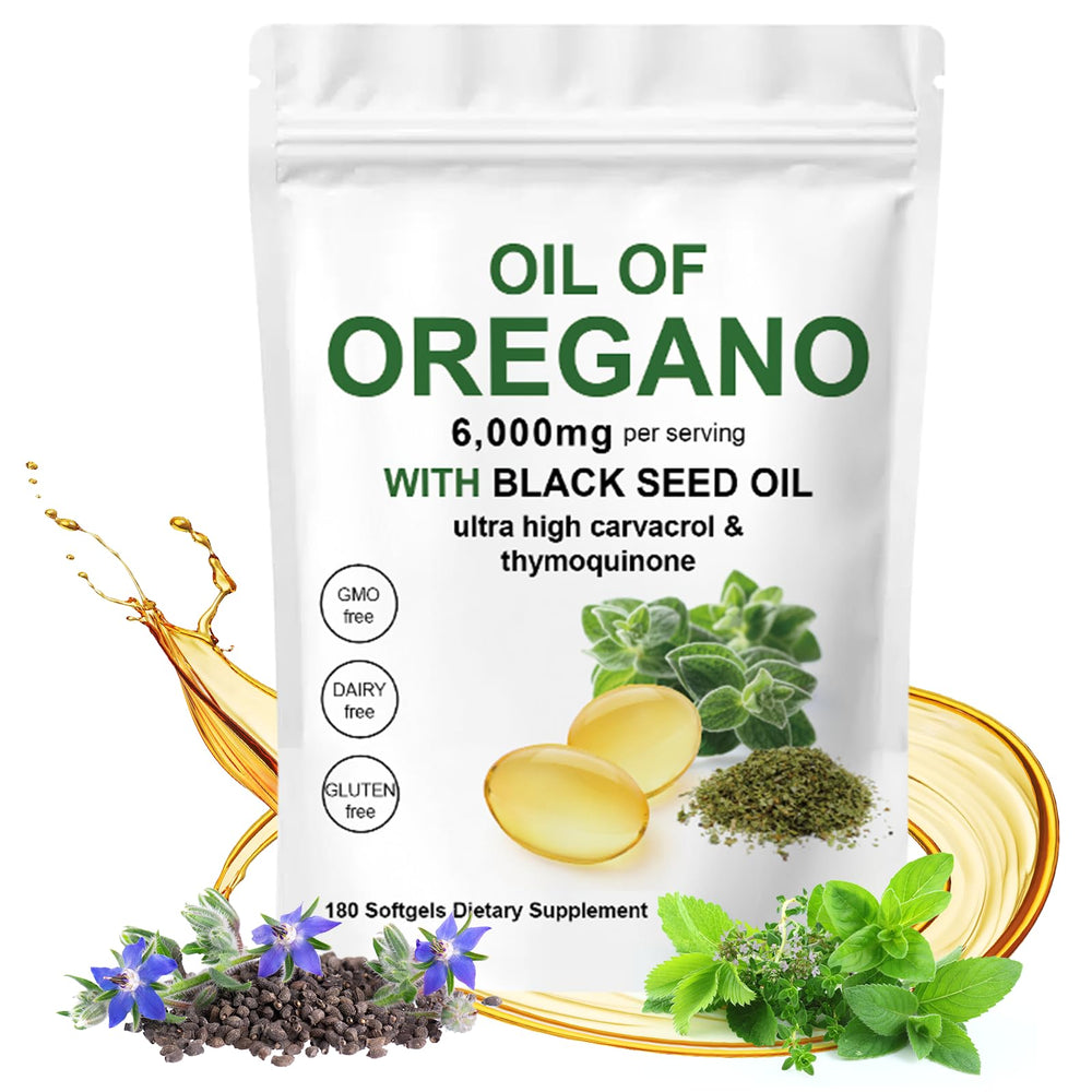 Front bottle of ANEFMY Oil of Oregano Softgels