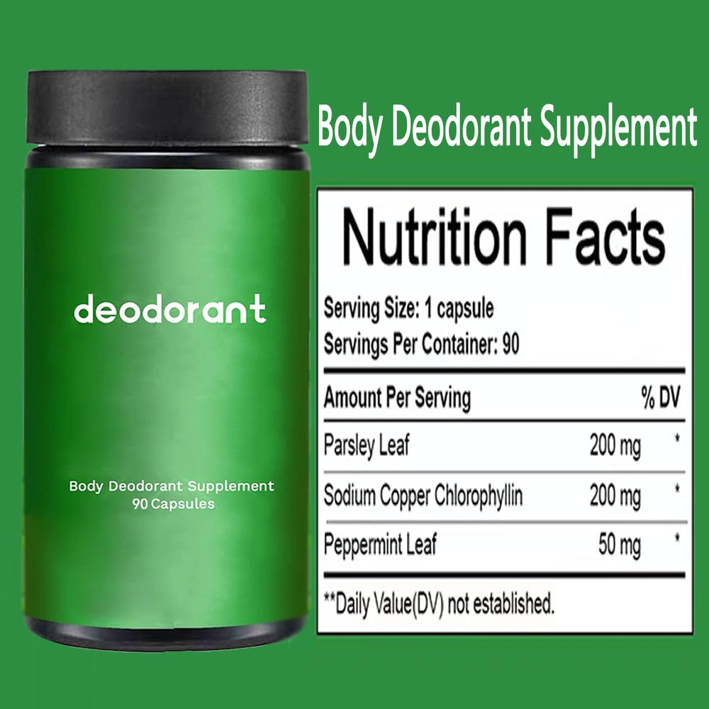 Packaging of ANEFOSE Body Deodorizing Supplement 90 capsules