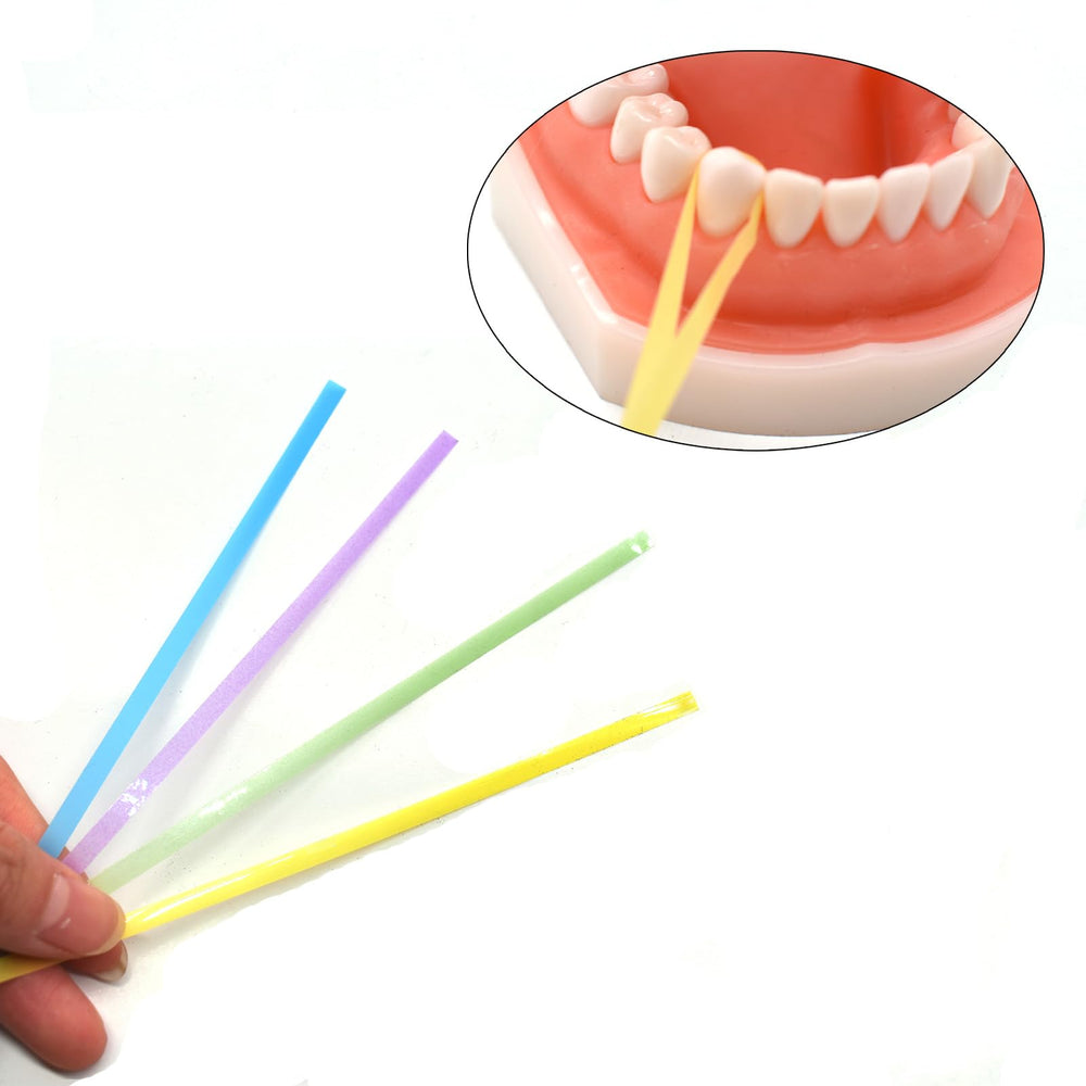 Individual strips in four sizes for resin polishing