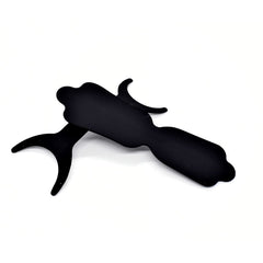 Bendable black background board setup for orthodontic photography