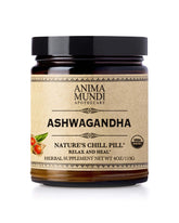 Anima Mundi Ashwagandha Powder jar front label - 4oz (113g)