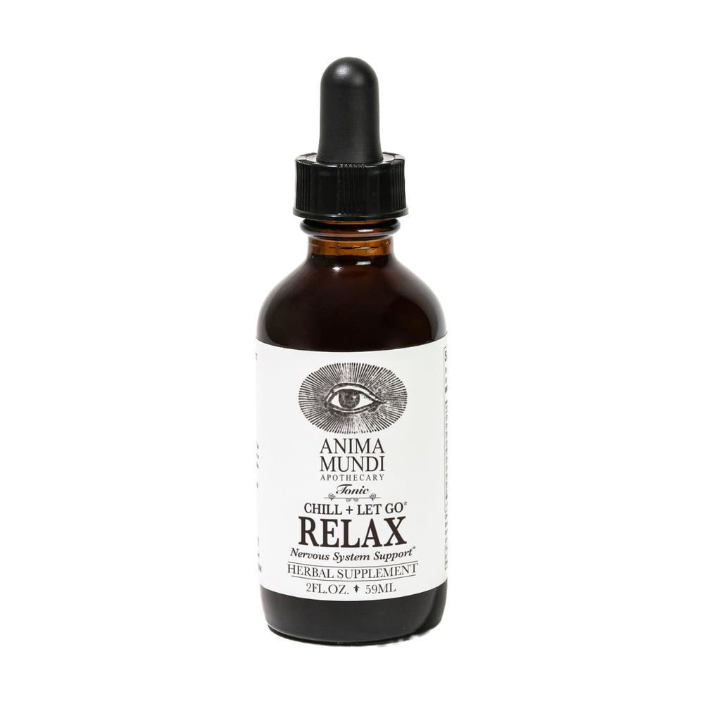Bottle front view of Anima Mundi Relax Tonic