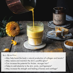 Front and side view of Anima Mundi Vegan Collagen Powder 4oz tub