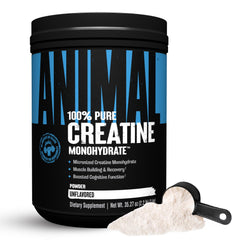 Front view of Animal Creatine Monohydrate Powder 1kg package