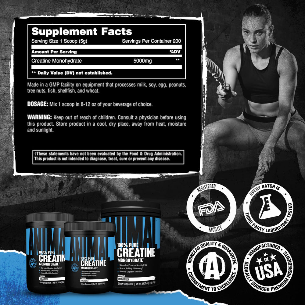 Athlete using creatine powder for workouts