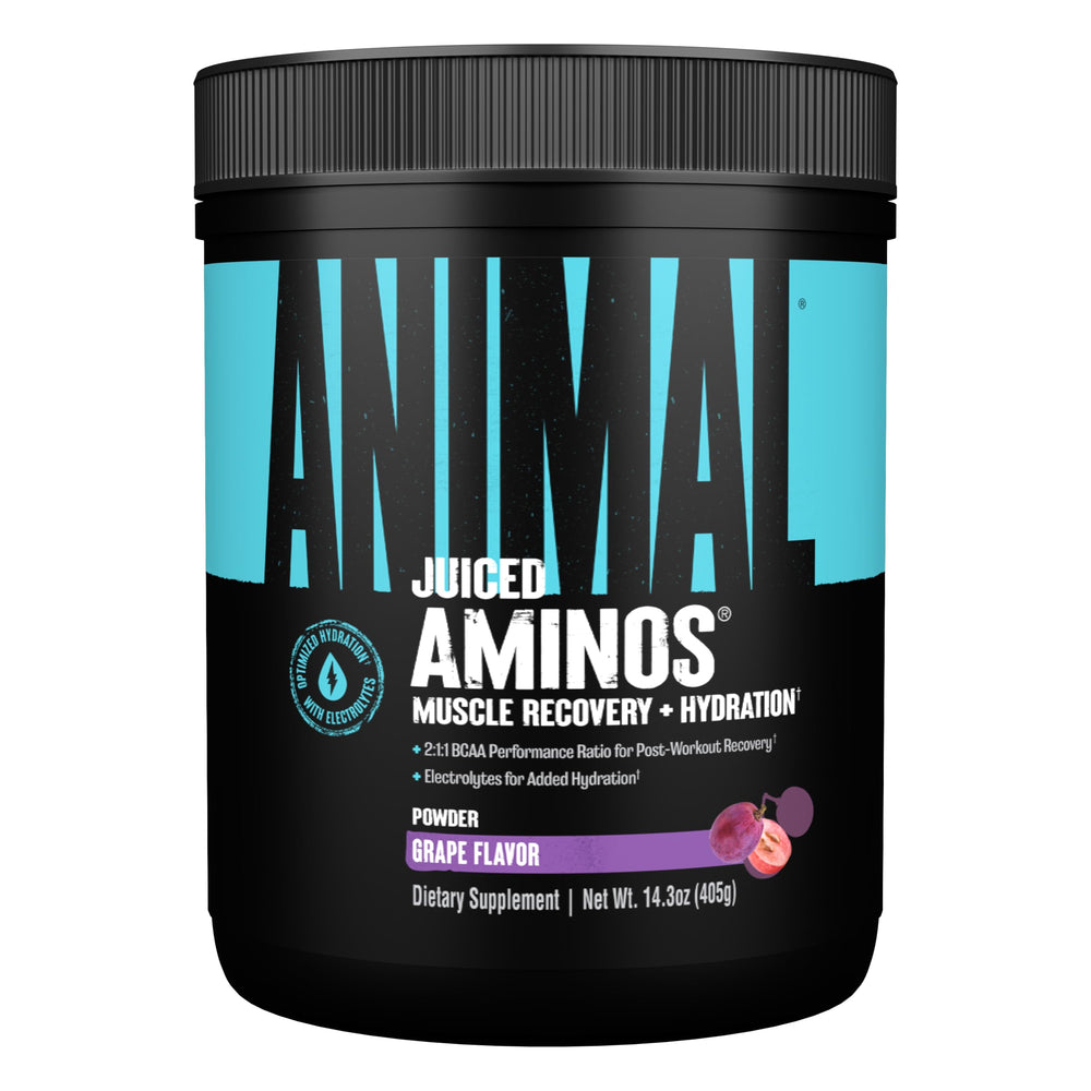 Animal Juiced Aminos grape flavor bottle