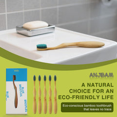 Eco-friendly bamboo texture on handle