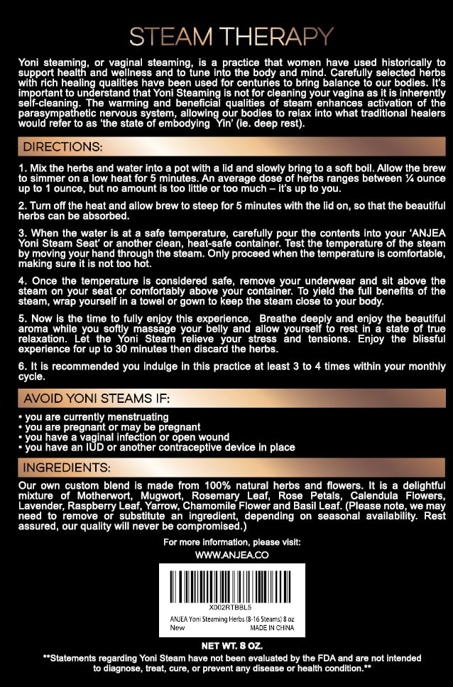 Close-up of the ten-herb blend used in ANJEA Yoni Steamer