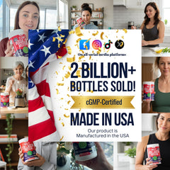 Glass of smoothie with anocin collagen powder mixed in