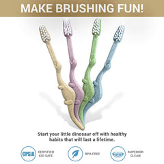 Cute dinosaur character toothbrush for children