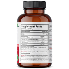 Back label detailing ingredients and certifications