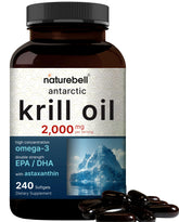 Antarctic Krill Oil 2000mg bottle with 240 softgels