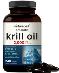 Antarctic Krill Oil 2000mg bottle with 240 softgels
