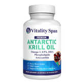 Bottle of Vitality Span Antarctic Krill Oil 500mg softgels