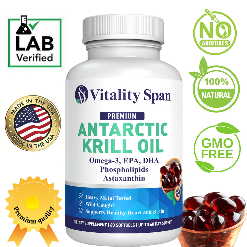 Packaging box and bottle of Antarctic Krill Oil 500mg