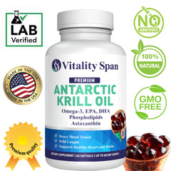 Packaging box and bottle of Antarctic Krill Oil 500mg