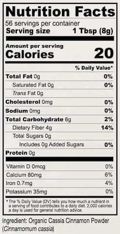 Keto-friendly cinnamon powder for baking and tea