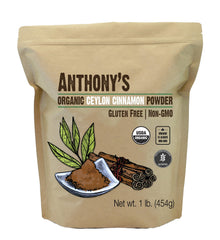 Front view of Anthony's Organic Ceylon Cinnamon Powder 1 lb
