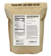 Gluten-free batch label on cinnamon powder jar