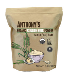 Anthony's Organic Psyllium Husk Powder front label - 1.5 lb