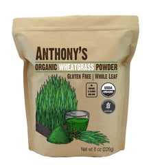 Anthony's Organic Wheatgrass Powder 8 oz front view