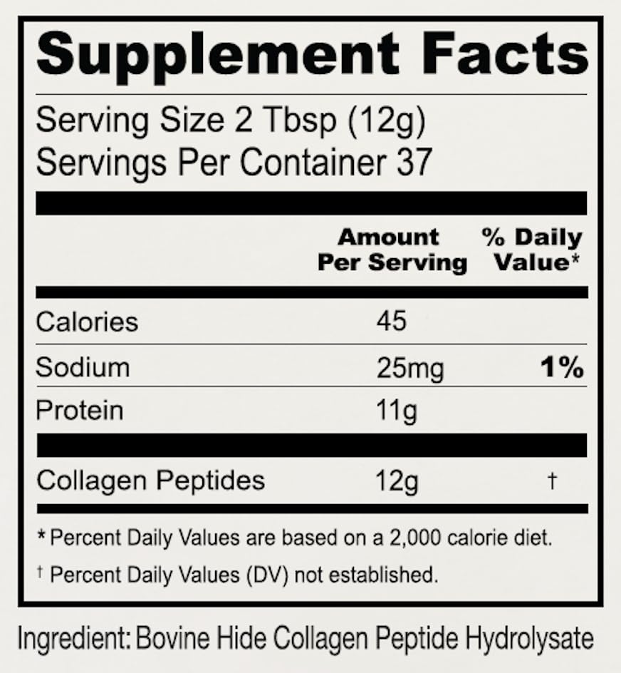 Anthony's Collagen Peptide Powder label shows gluten-free, USA-made quality.