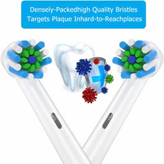 Bristles with anti-dirt function for hygienic Oral-B brush heads.