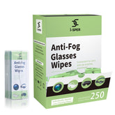 250-count anti-fog lens wipes for eyeglasses inside carrying box