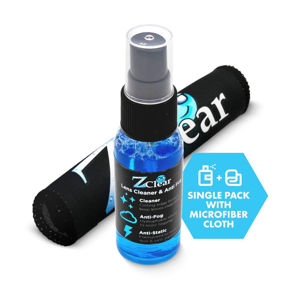Close-up of 1oz anti-fog spray bottle for eyewear