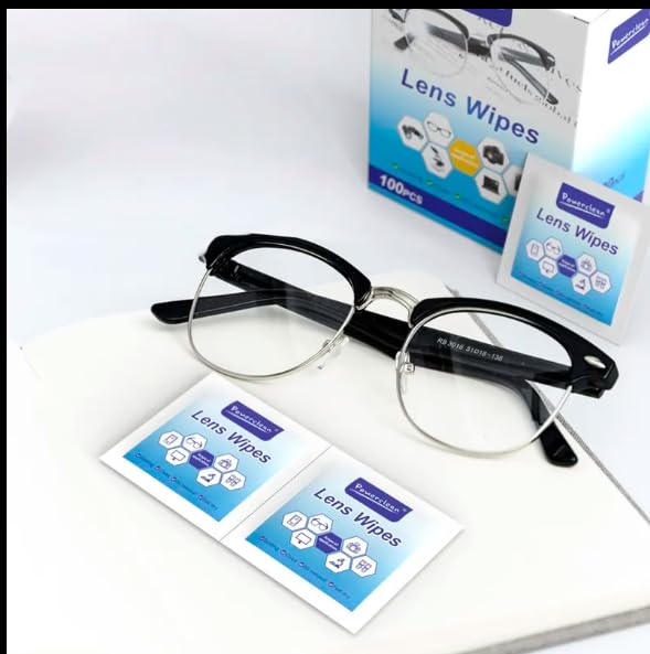 Box of anti-fog wipes for glasses (100-pack)
