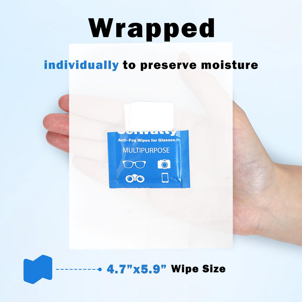 Anti-fog wipes cleaning a laptop screen