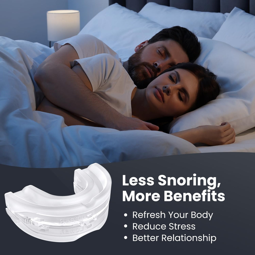 Person sleeping peacefully with Anti Grinding Guard