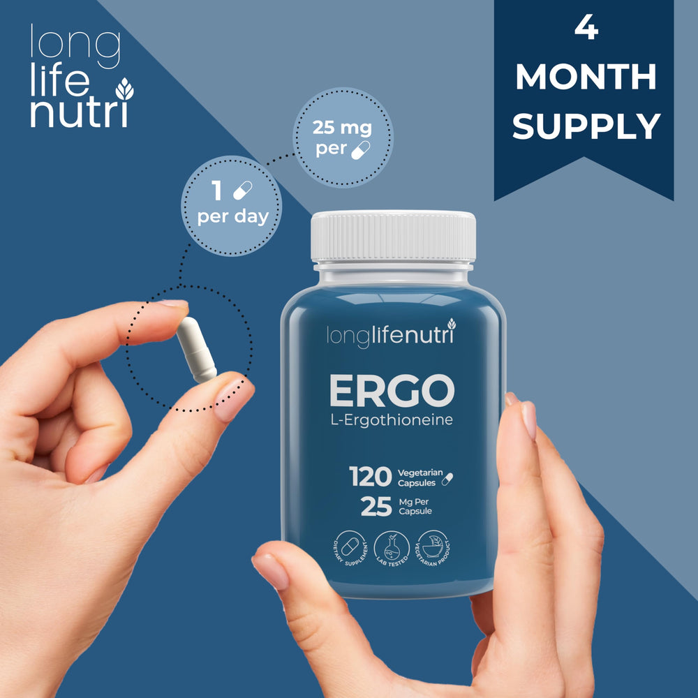 L-Ergothioneine antioxidant supplement 25mg