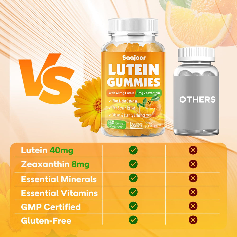 Non-GMO, gluten-free eye vitamin gummies with antioxidants