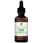 Front view of Antler Farms liquid chlorophyll drops bottle with mint flavor, 2 oz, 60 servings
