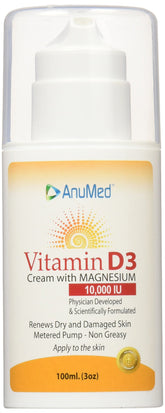 Front view of ANUMED Vitamin D3 Cream 3oz bottle
