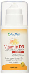 Front view of ANUMED Vitamin D3 Cream 3oz bottle