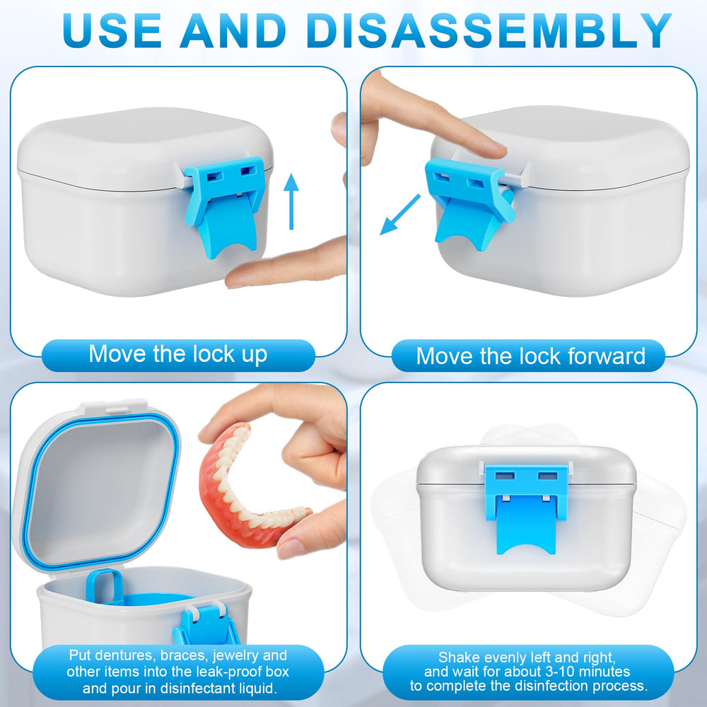 Compact denture cup illustrating 250ml capacity and dimensions