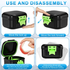 ANYLEY denture case closed with lid secured